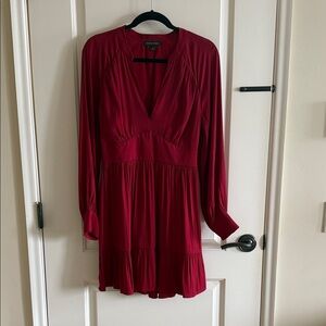 Banana Republic Deep Red Long Sleeve Dress
